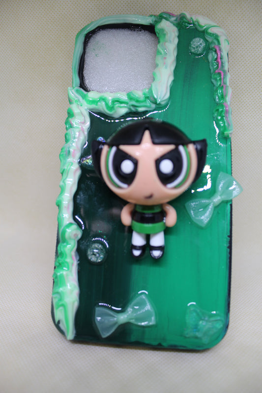 iPhone 15 pro Max buttercup from Powerpuff girls phone case