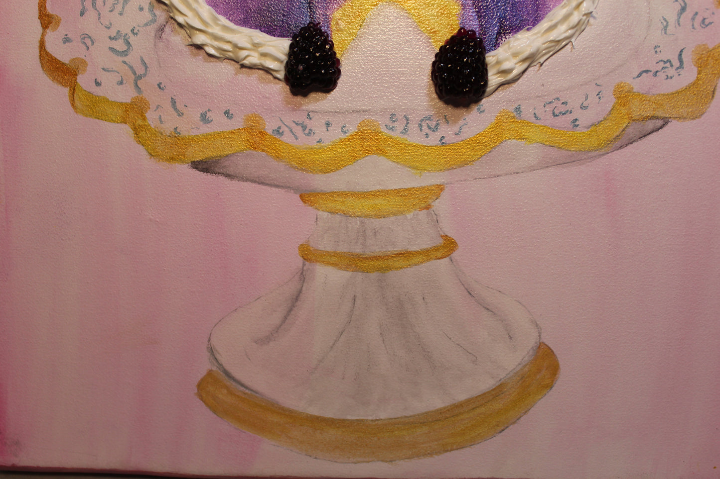 My heart dessert tray(Hand-painted watercolor canvas)